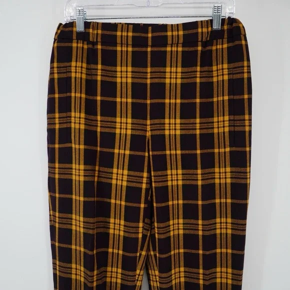 Wilfred Aritzia Darontal Yellow Plaid Pull On Pants Size 6 Academia Preppy - Picture 5 of 13